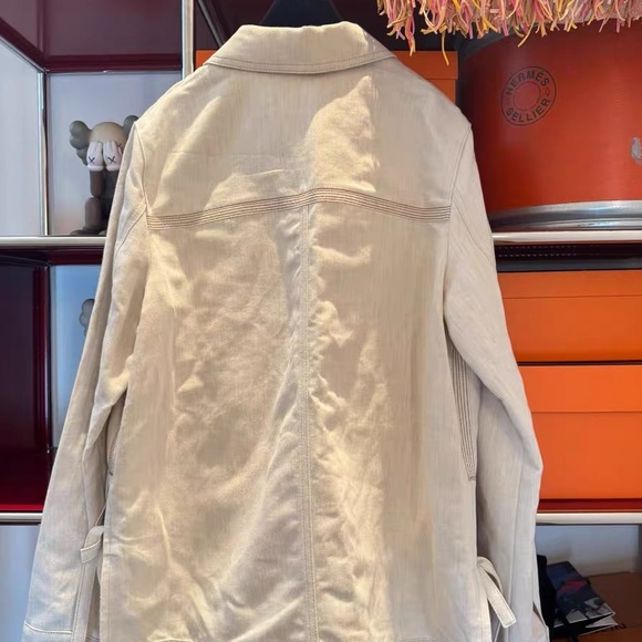 Authentic Loewe Cream and Brown Jean Jacket - Picture 4 of 5